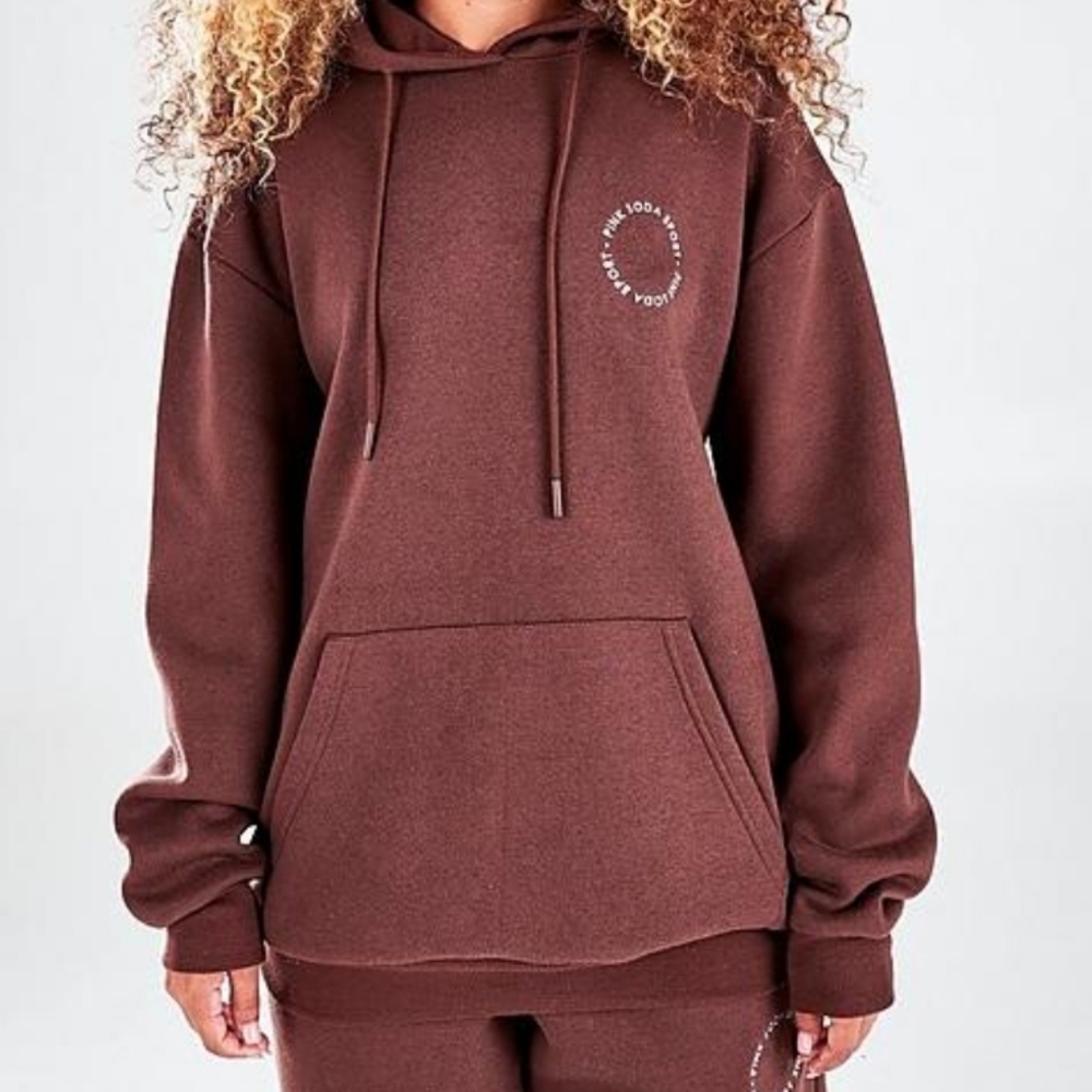 PINK SODA Sport Essentials oversized hoodie in brown size Small